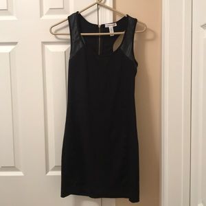 Simple Little Black Dress w/ leather
